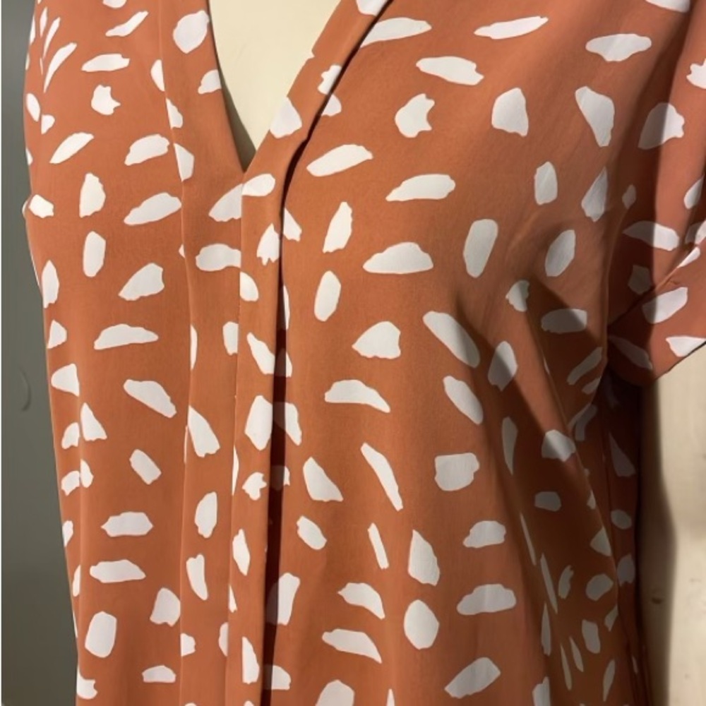 Umgee Orange and White Patterned Dress - Picture 7 of 15